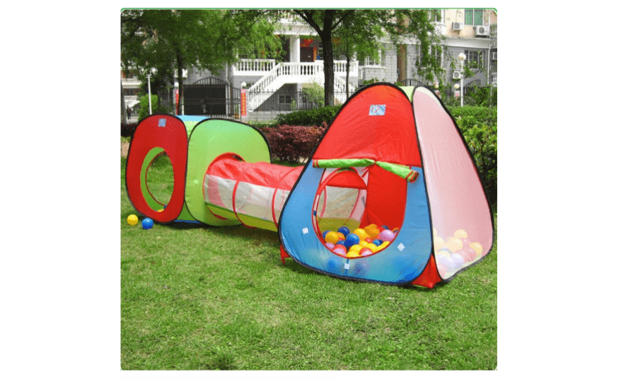Kids Playhouse Tent with Tunnel Set